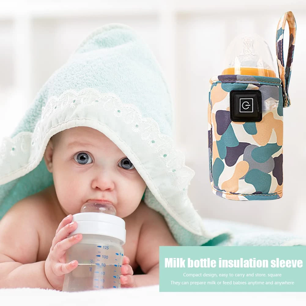 USB Milk Water Bottle Warmer Travel Stroller Insulated Bag Infant Bottle Feeding Warmer | Portable USB Bottle Warmer, Milk Water Warmer Safe Insulated Baby Bottle Stroller Bag Multipurpose On The Go O