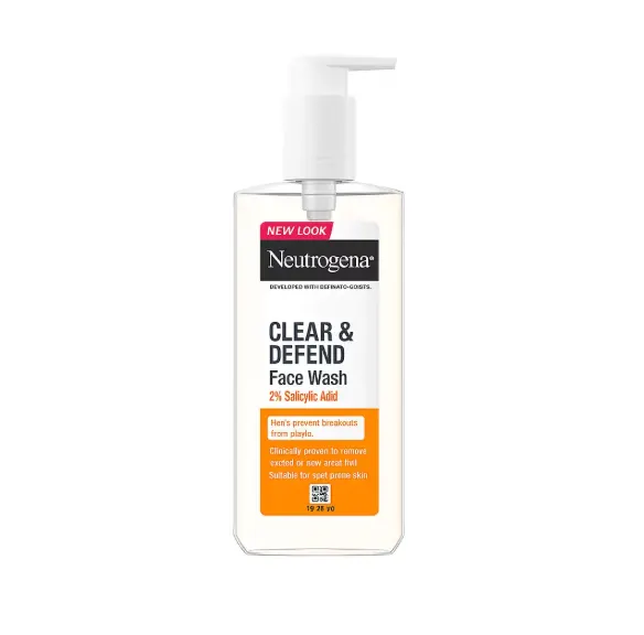 Neutrogena Clear & Defend 2% Salicylic Acid Face Wash 200ml