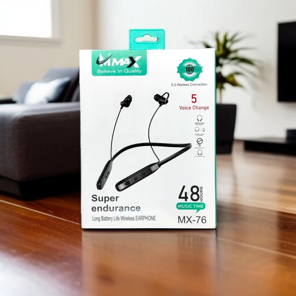 Max MX-76 Bluetooth Hanging Neckband Headphone