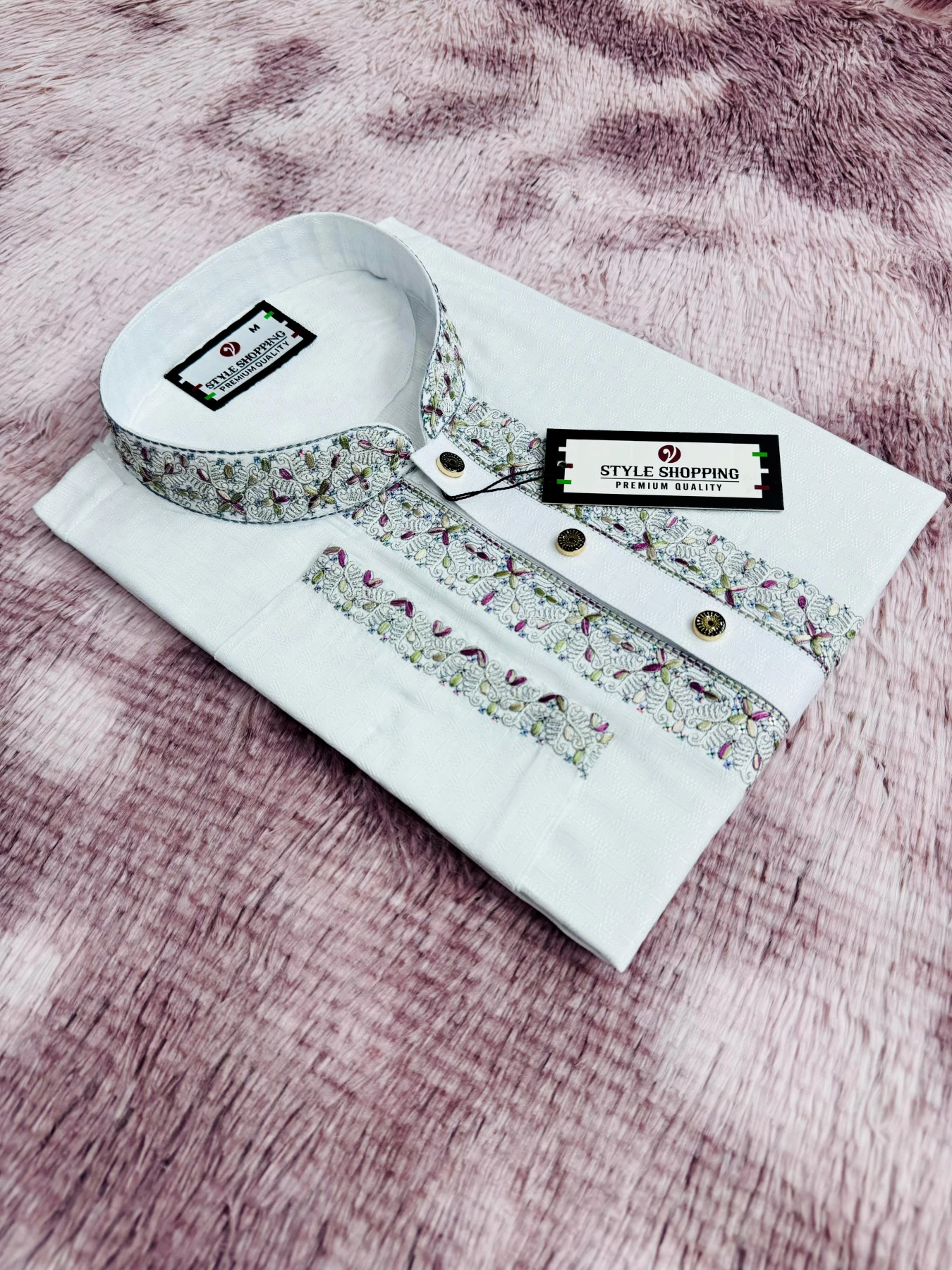 Eid Collection 2026 White Sequence Embroidery Punjabi