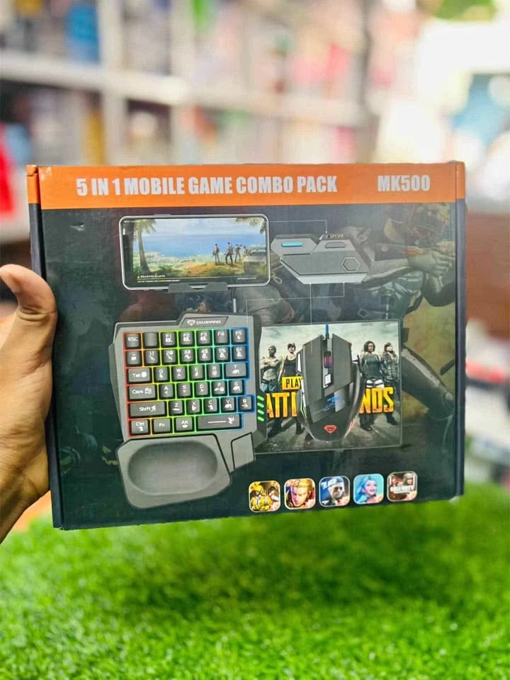 5 In 1 Combo Gaming Keyboard And Mouse Wireless Bluetooth For PC Smartphone PUBG Mobile Game Accessories