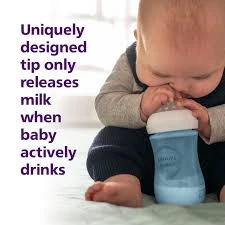 Baby Feeder - Philips Avent Natural Response Baby Bottle 1m+ 260ml Blue Plastic Bottle