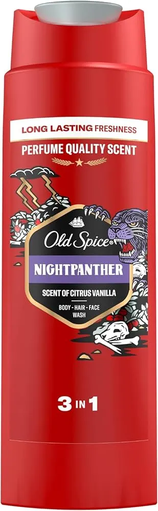 Old Spice Night Panther 3in1 Body-Hair-Face Wash For Men 400ml