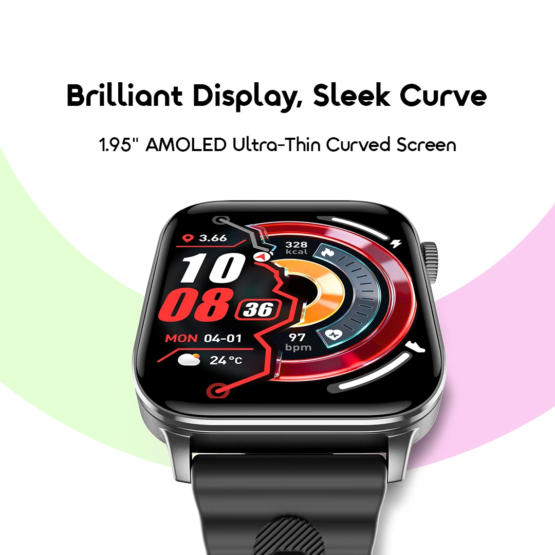 oraimo Smart Watch Watch Nova 2 Air OSW-814S 03 1.95" AMOLED Ultra-Thin Curved Screen