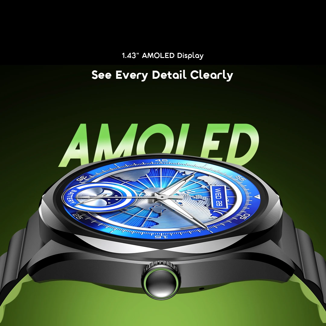 oraimo Smart Watch Watch Nova 2R OSW-834 03 1.43" AMOLED Display