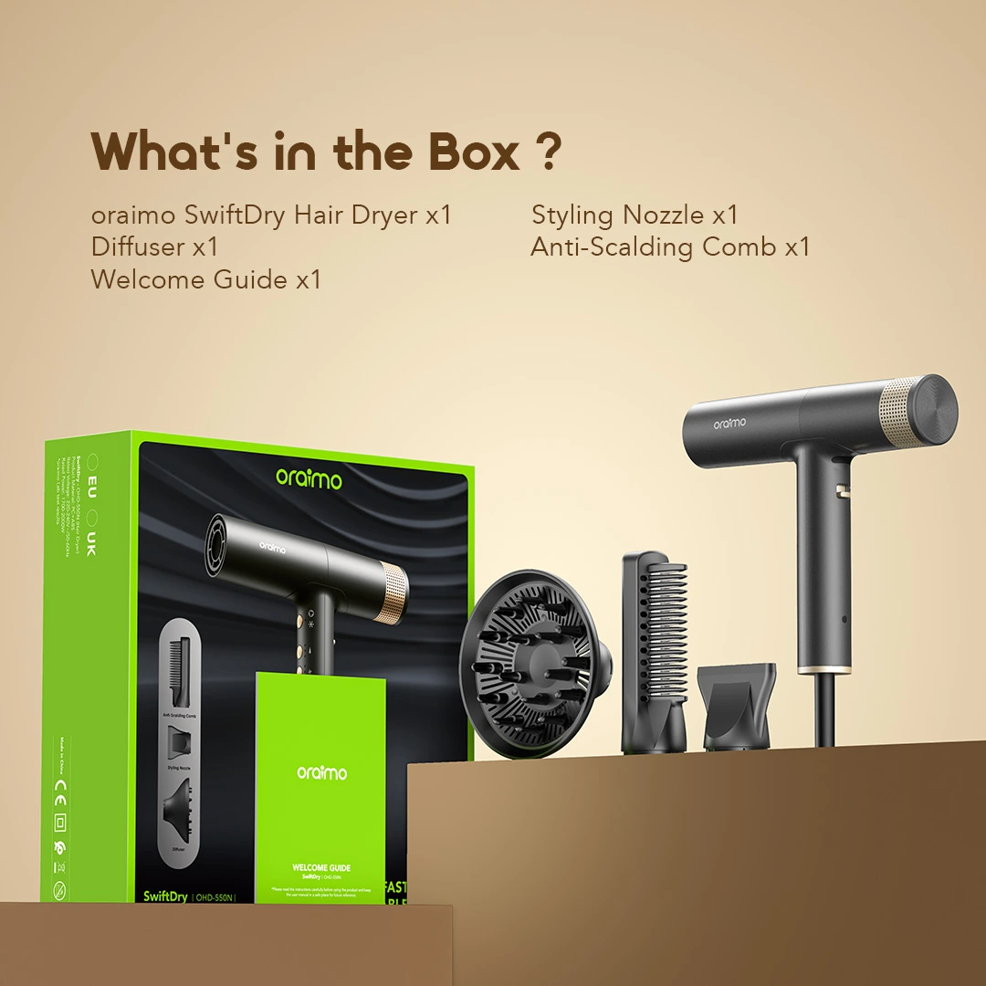 oraimo hair dryer swift dry ohd 550n in the box 11