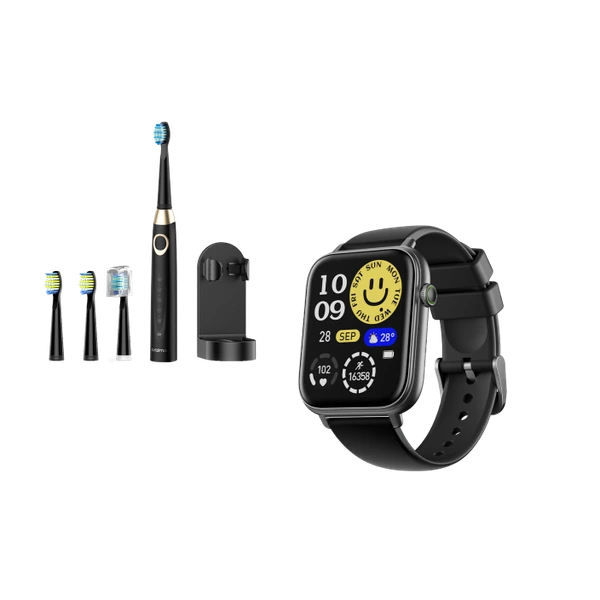 Oraimo Watch 6N X SmartDent C2 1.83'' Full Touch Smart Watch Plus Smart Electric Toothbrush Bundle Sale