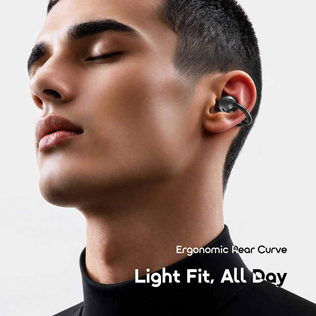 oraimo opensnap air open-ear true wireless earbuds africa OPN-371 04 light fit all day ergonomic rear curve