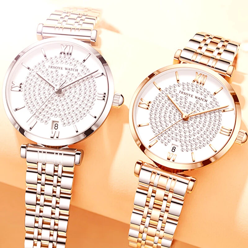 Trsoye Women's Two-Tone Chain Watch