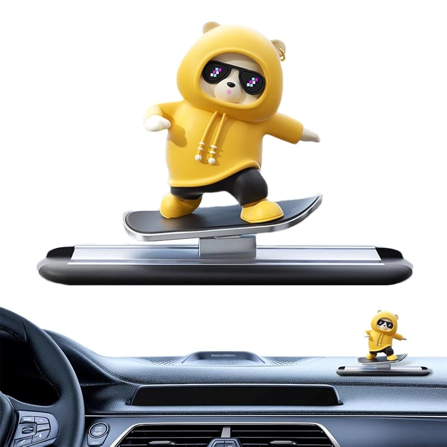 CUTE SLIDING BEAR CAR DASHBOARD TOY
