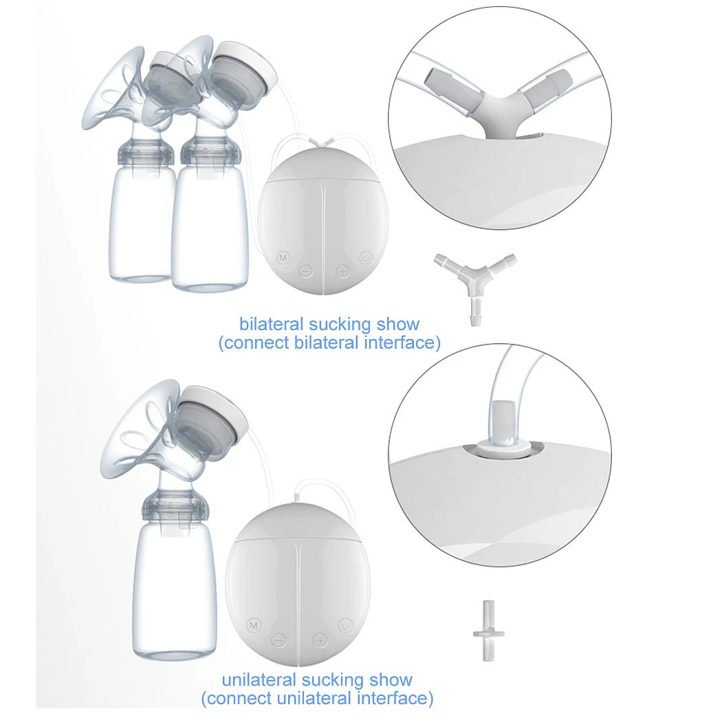 Buy Electric Breast Pump RH228 Intelligent Automatic Breast Pump 1 Machine 1 Bottle BPA-Free USB Dual Control Milk Suction and Breast Massager Baby Breastfeeding