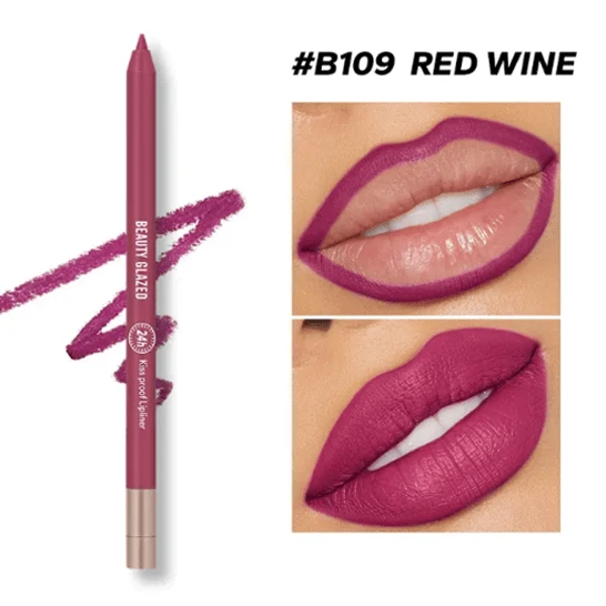 1pcs Beauty Glazed Lively Waterproof & Long Lasting Lip Liner - 9 Shades Available