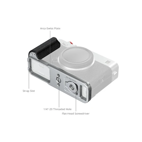 SmallRig L-Shaped Mount Plate with Silicone Handle for FUJIFILM X-E5