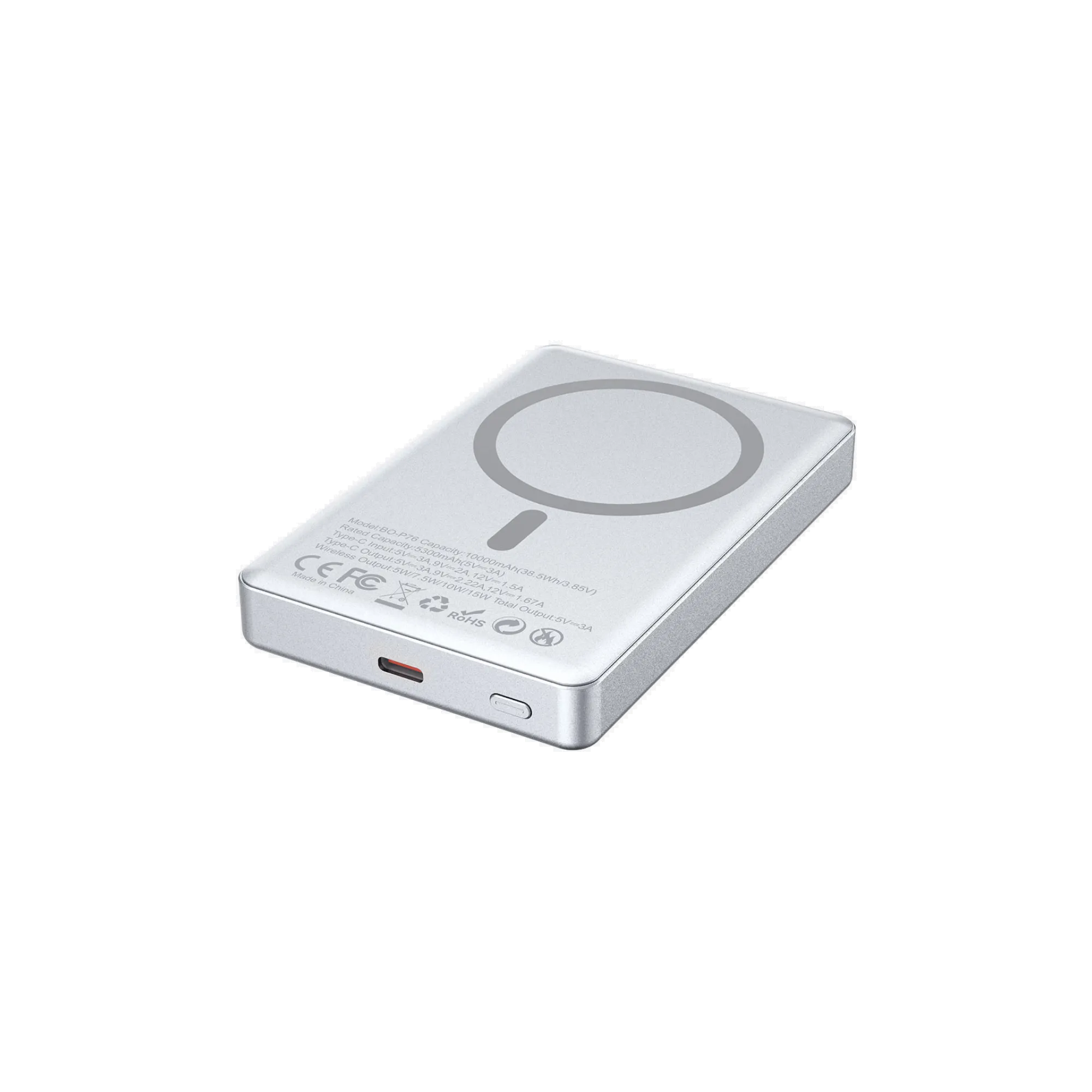 BWOO BO-P76 10000mAh Ultra Slim Magnetic Power Bank