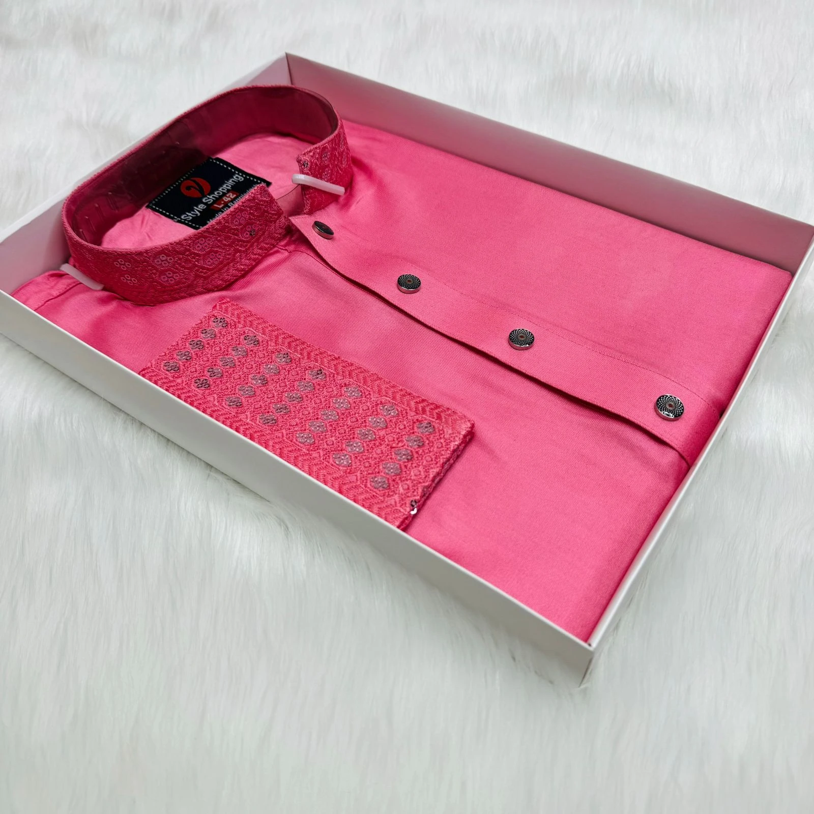 Men's Sequece Punjabi Pink
