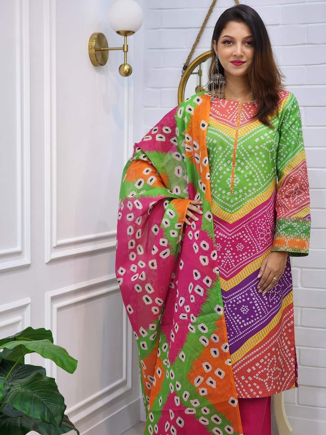 Readymade Cotton Three Piece