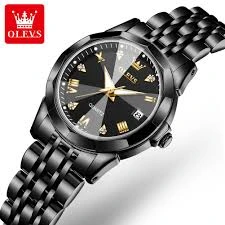 Butter Fly Lock OLEVS Watch for Women Black