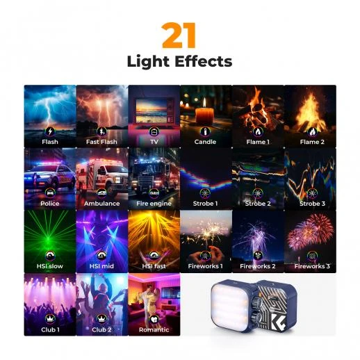 K&F Concept RGB Video Light Full Color Portable KF34.036V2