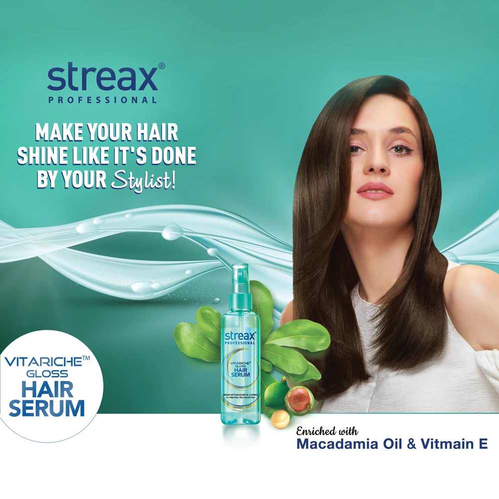 Hair Serum for Women - Streax Pro / Professional Vitariche Gloss Hair Serum - 115ml