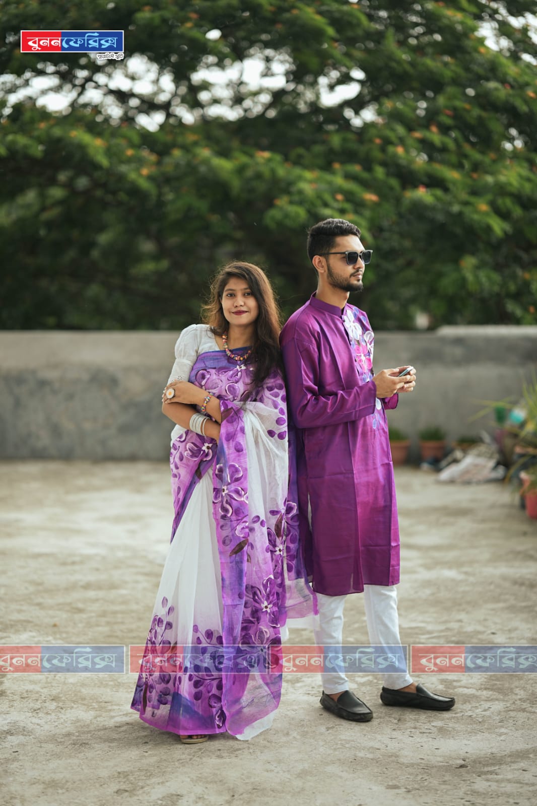 কাপল ড্রেস Couple Saree Sets