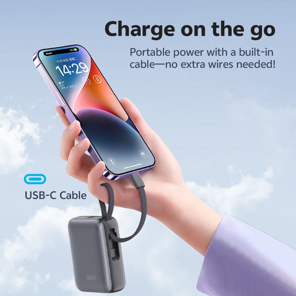 QCY PB20A 20000mAh 45W PD Fast Charging Mini Power bank feature image 3