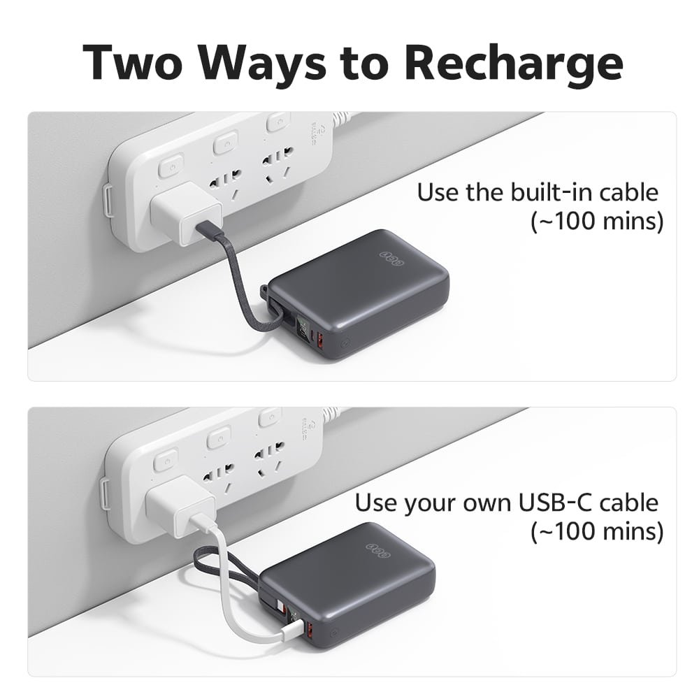 QCY PB20A 20000mAh 45W PD Fast Charging Mini Power bank feature image 6