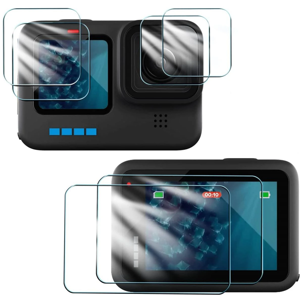 GoPro Hero 11 10 9 Ultra Clear Tempered Glass Screen Protector