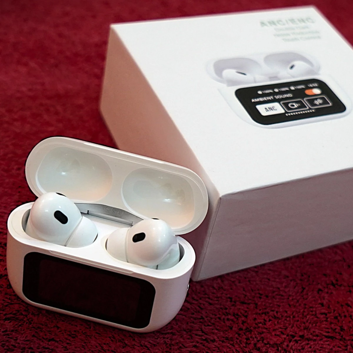 A9 Pro Airpods ANC/ENC Noise Reduction, Touch Control With LED Display White TWS