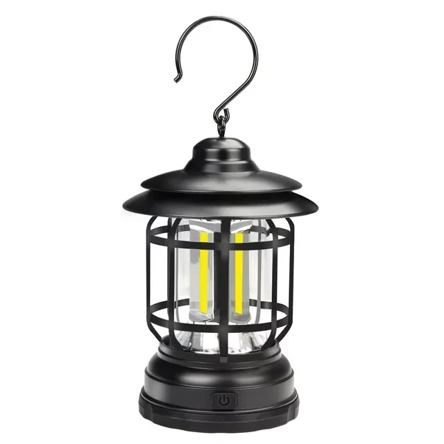 Retro Lamp Portable Camping Lantern-Black