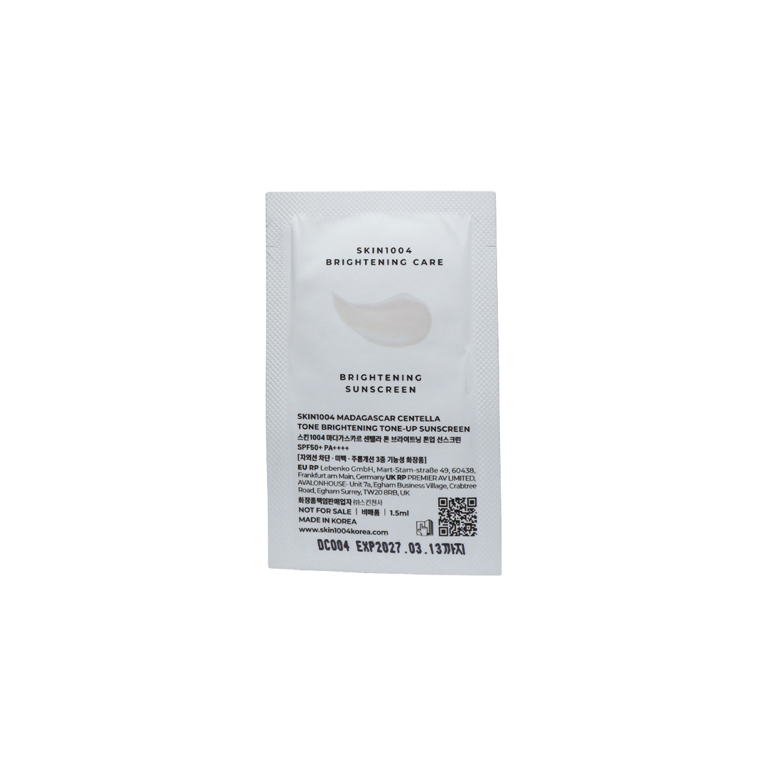 SKIN1004 Madagascar Centella Tone Brightening Tone-Up Sunscreen SPF 50+ PA++++ 1.5 ml