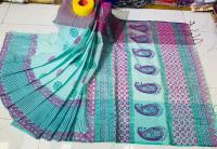 সুতি ব্লক প্রিন্ট শাড়ী