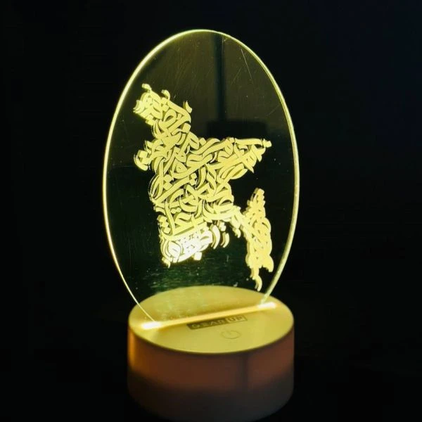 GearUP Acrylic Multicolor Night Lamp White (BD Map) – 20 pcs