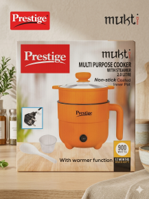 Prestige Mukti 2.0L Multi-Purpose Electric Cooker with Steamer