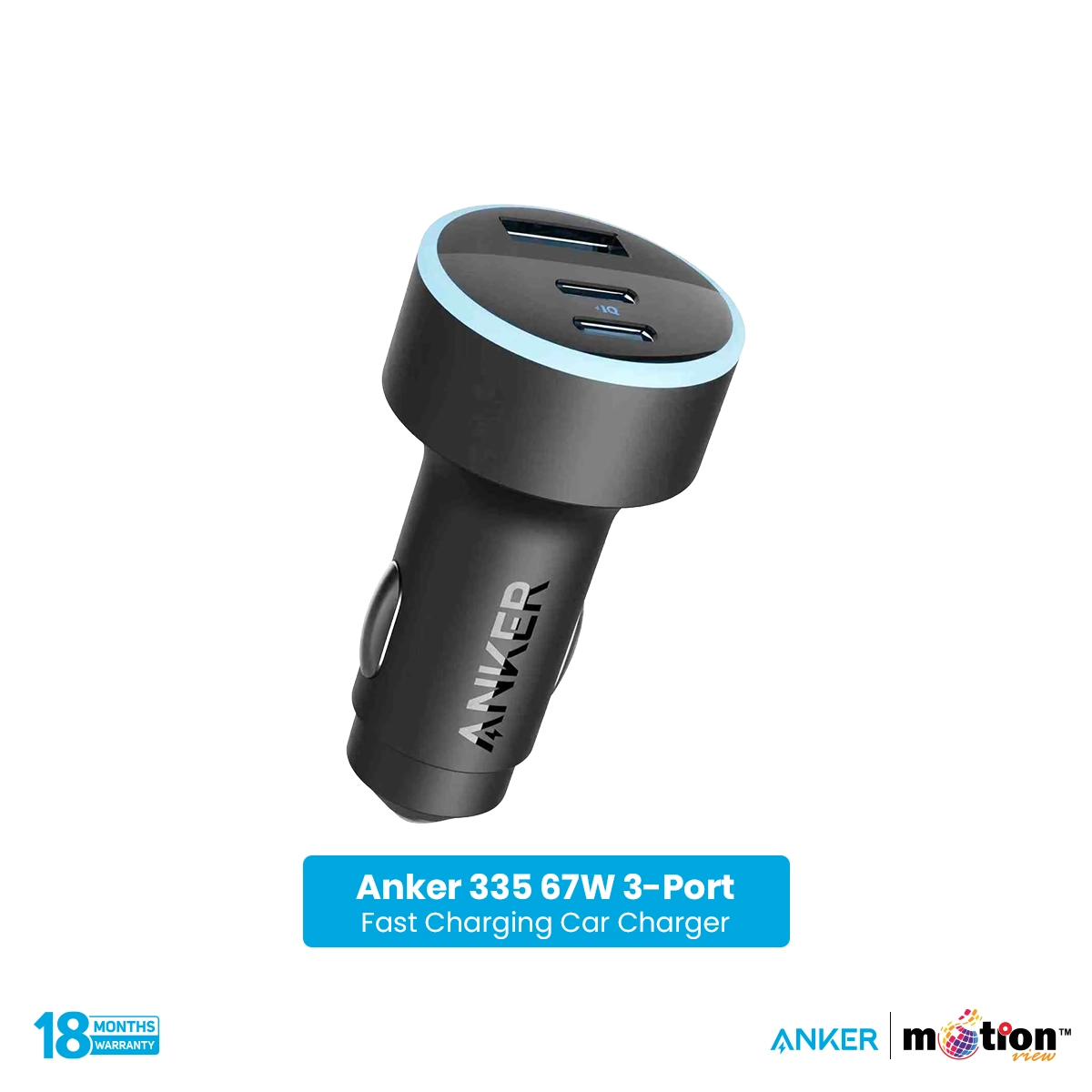 Anker 335 67W 3-Port Fast Charging Car Charger