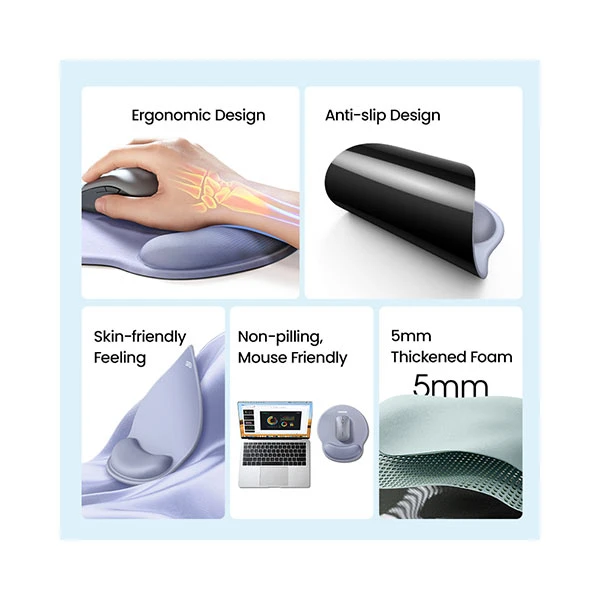 UGREEN LP668 Ergonomic Mouse Pad – Black