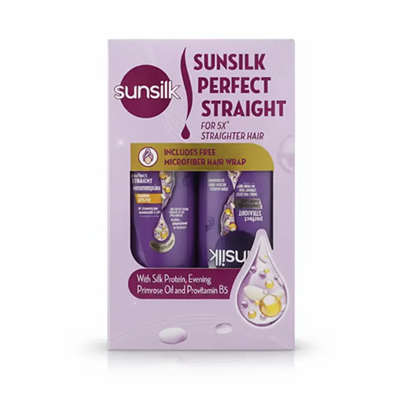 Sunsilk Perfect Straight Shampoo 300ml + Conditioner 300ml Gift Set