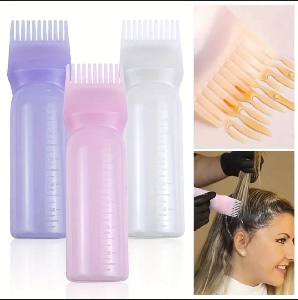 1pcs Hair Oil Applicator Multi-functional Hair Dyeing Treatment Oil Cream Shampoo Bottle Oil Coloring Dispensing Applicator Brush