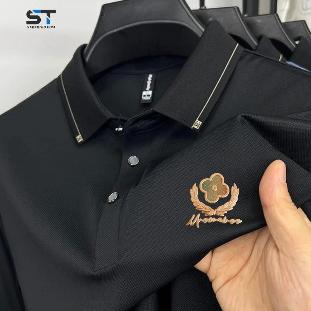 Premium Polo Shirt with China Sticker