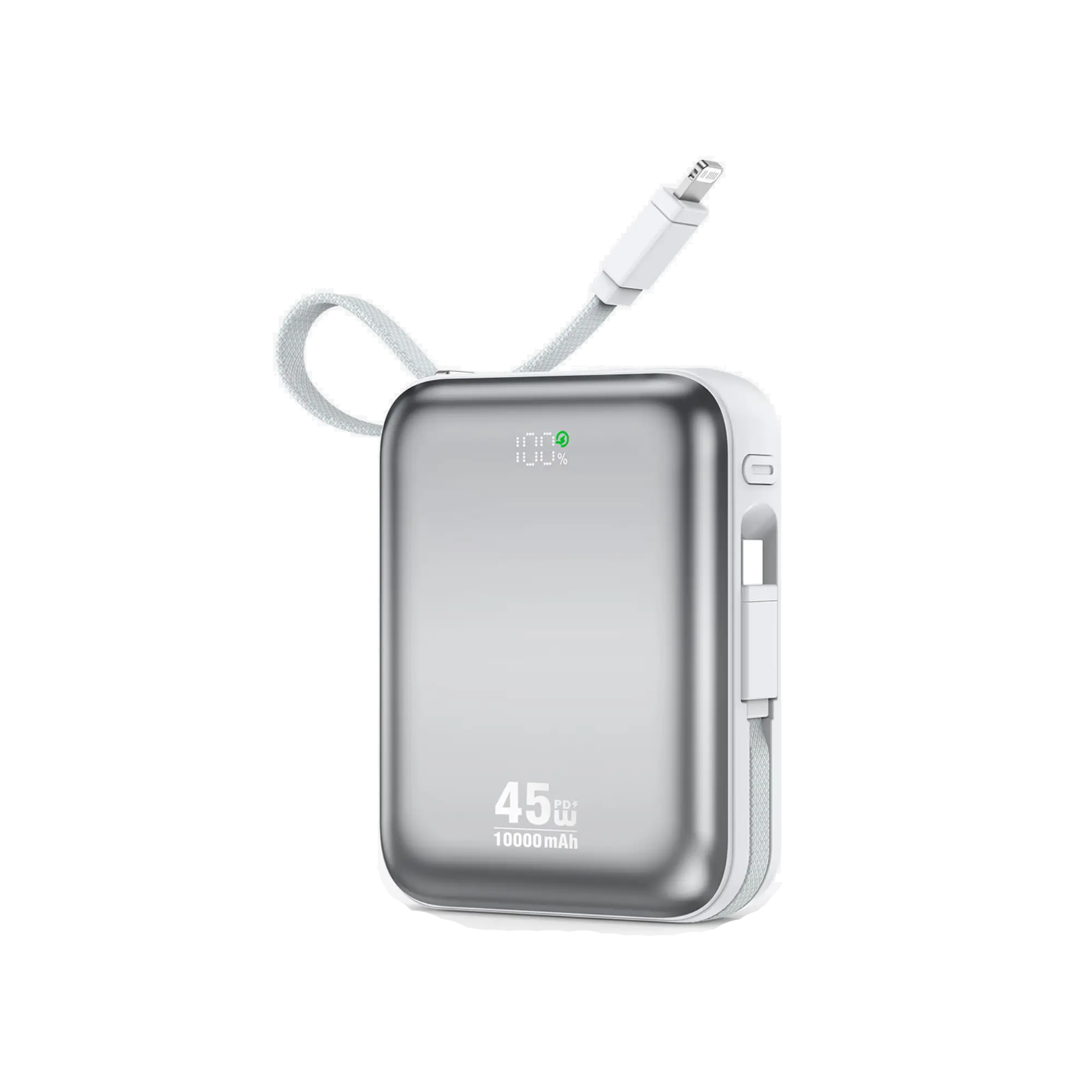 BWOO BO-P77 10000mAh 45W Power Bank with Built-in Cable