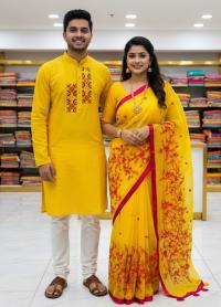 Premium Sharee Panjabi Couple Dress