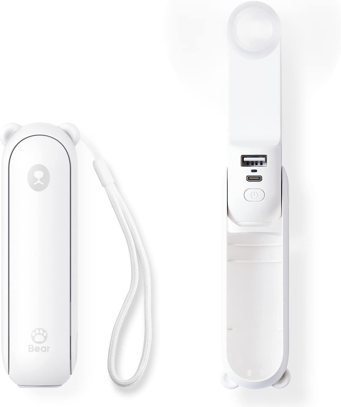 JISULIFE F8 3-in-1 Mini Foldable Fan with Flashlight & Power Bank 2000mAh