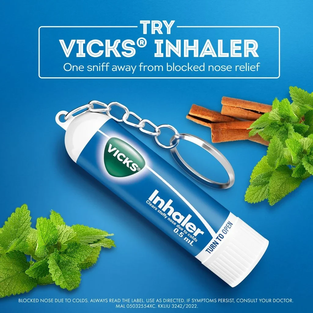 Vicks Nasal Inhaler 0.5ml with Keychain