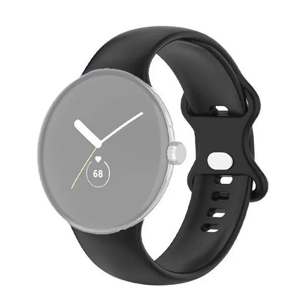 Google Pixel Smartwatch Soft Silicone Straps Black
