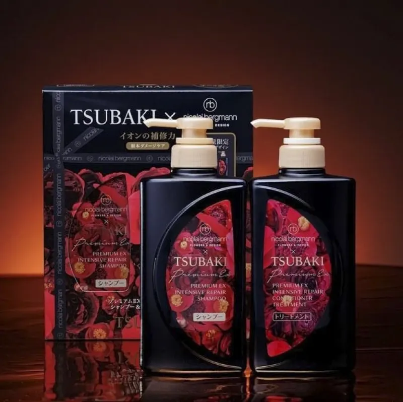 TSUBAKI x Nicolai Bergmann Premium EX Intensive Repair Shampoo & Conditioner Set