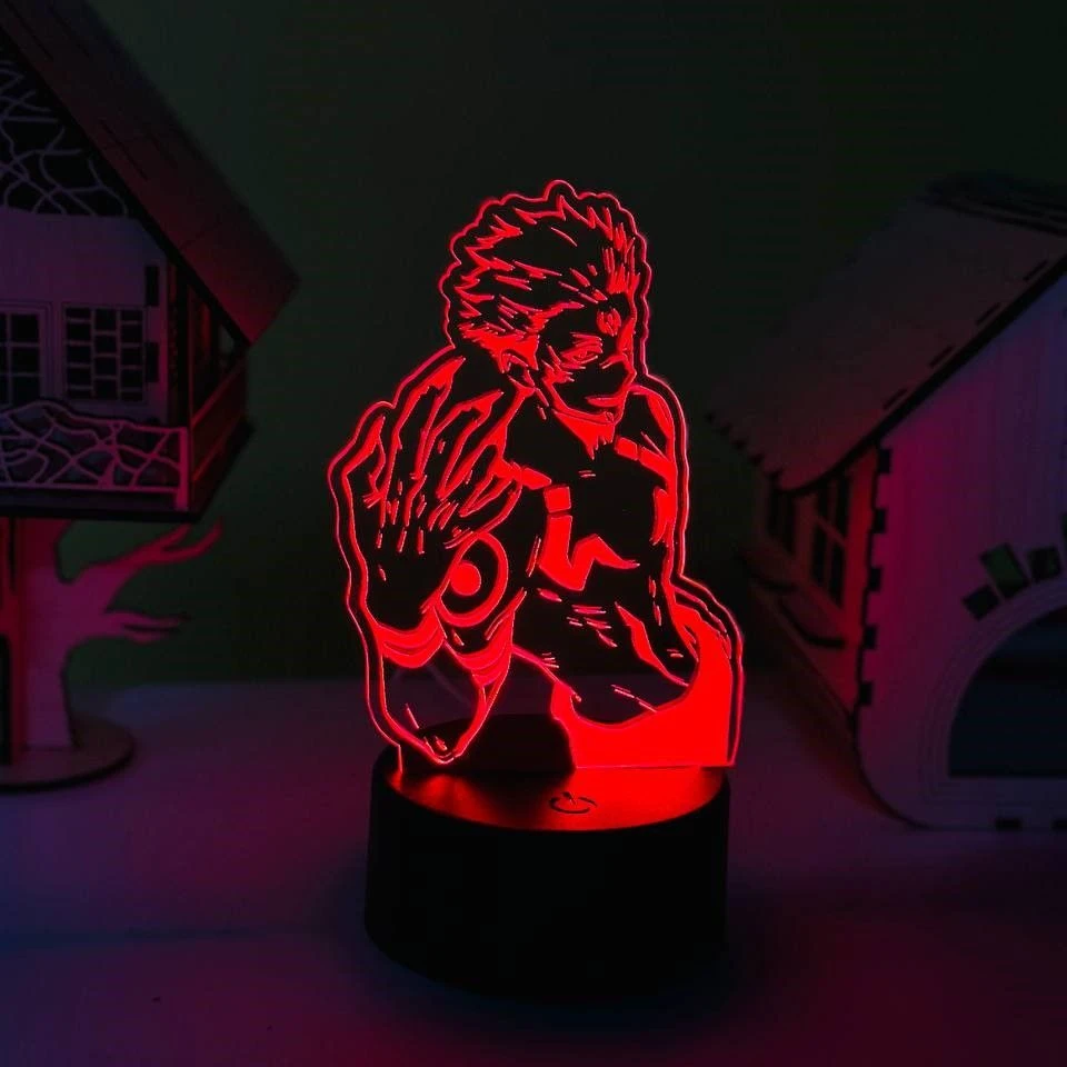 GearUP Acrylic Multicolor Night Lamp (Sukuna) WHITE – 20 pcs