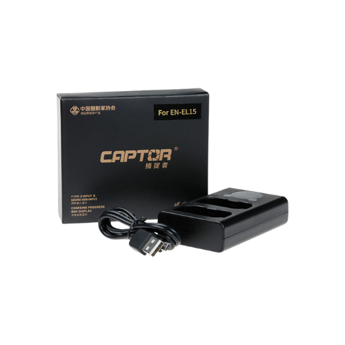 CAPTOR EN-EL15 Dual Slot Charger