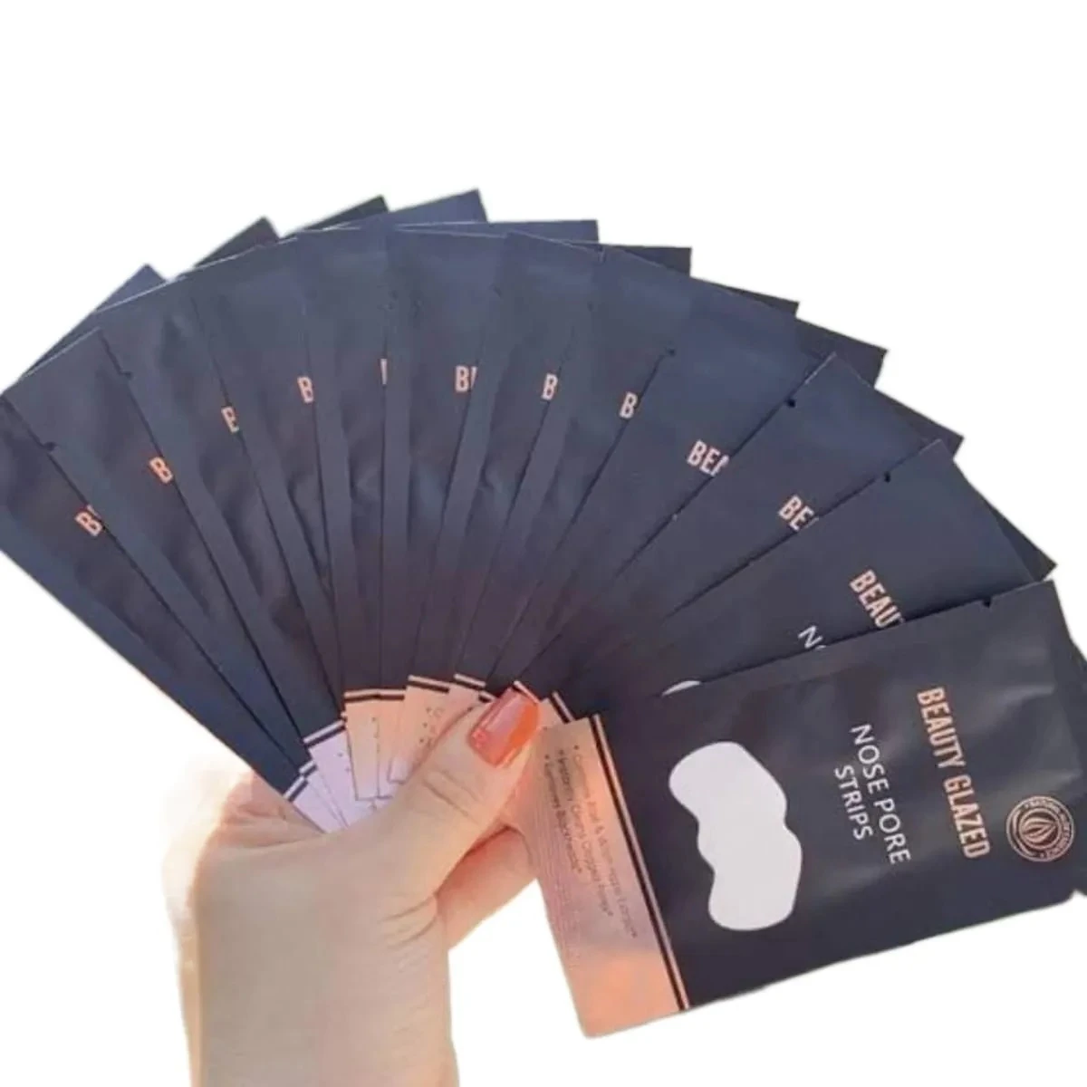 10pcs Beauty Glazed Nose Pore Strips Blackhead Remover 3gm