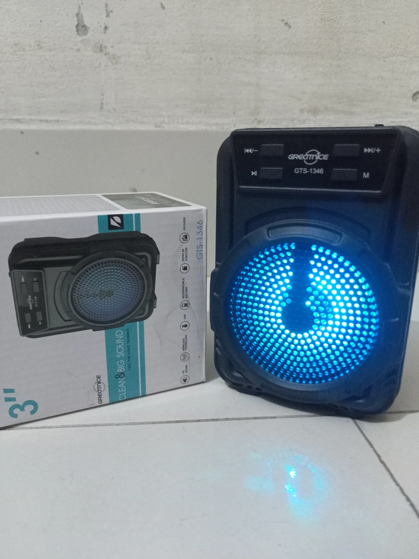 Bluetooth Speaker GTS-1345 Rechargeable Extra Bass wireless portable speaker Mini style 3 inch TWS,FM,USB audio player