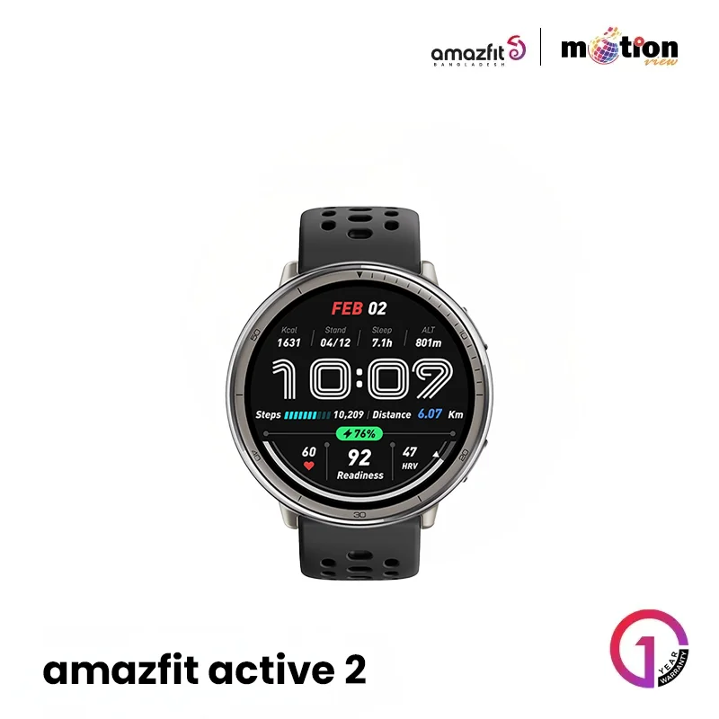 Amazfit Active 2 Smart WatchÂ with 5ATM, AMOLED Display, GPS