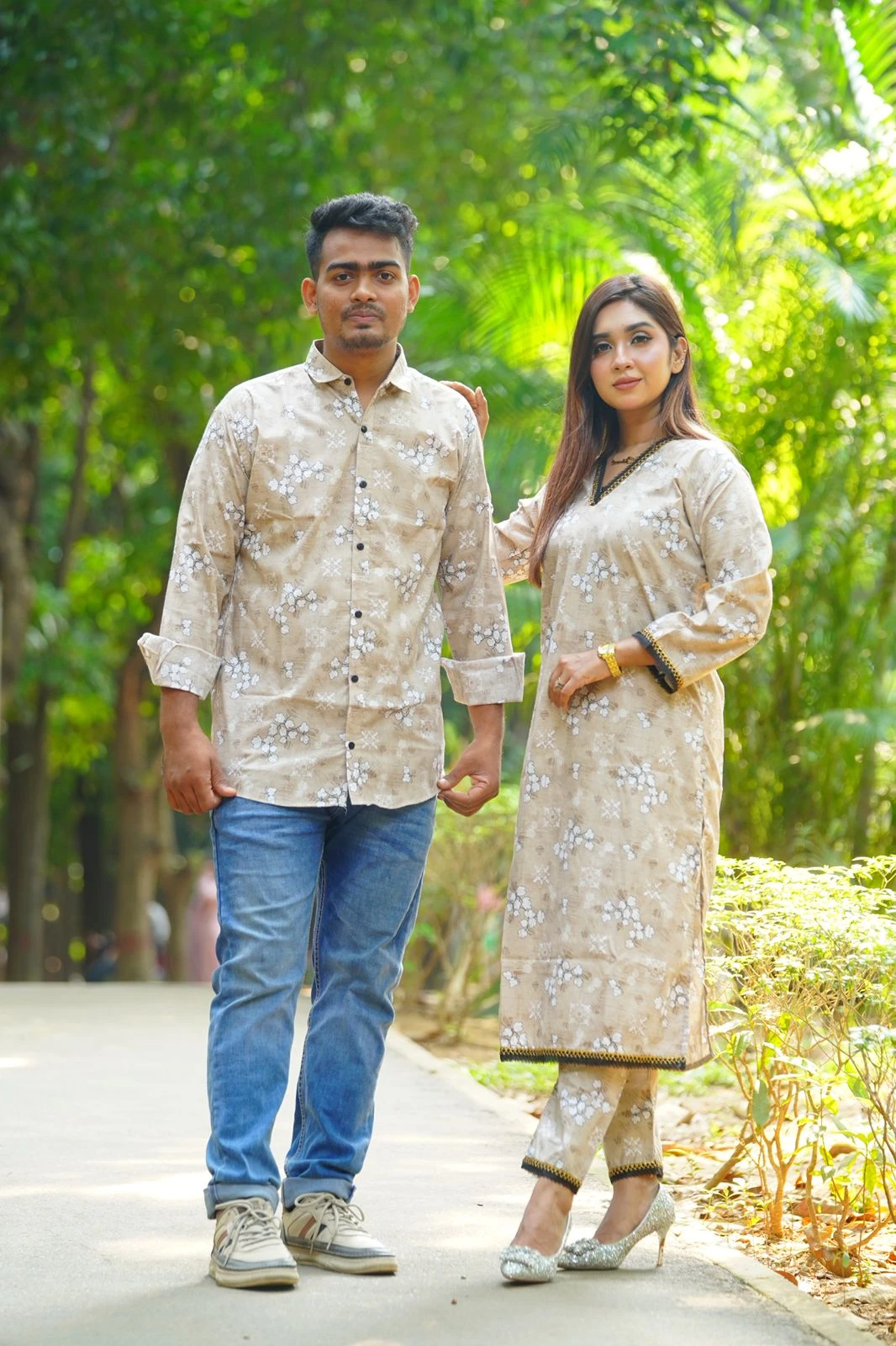 Matching Couple Dress | 2 Pcs and shirt